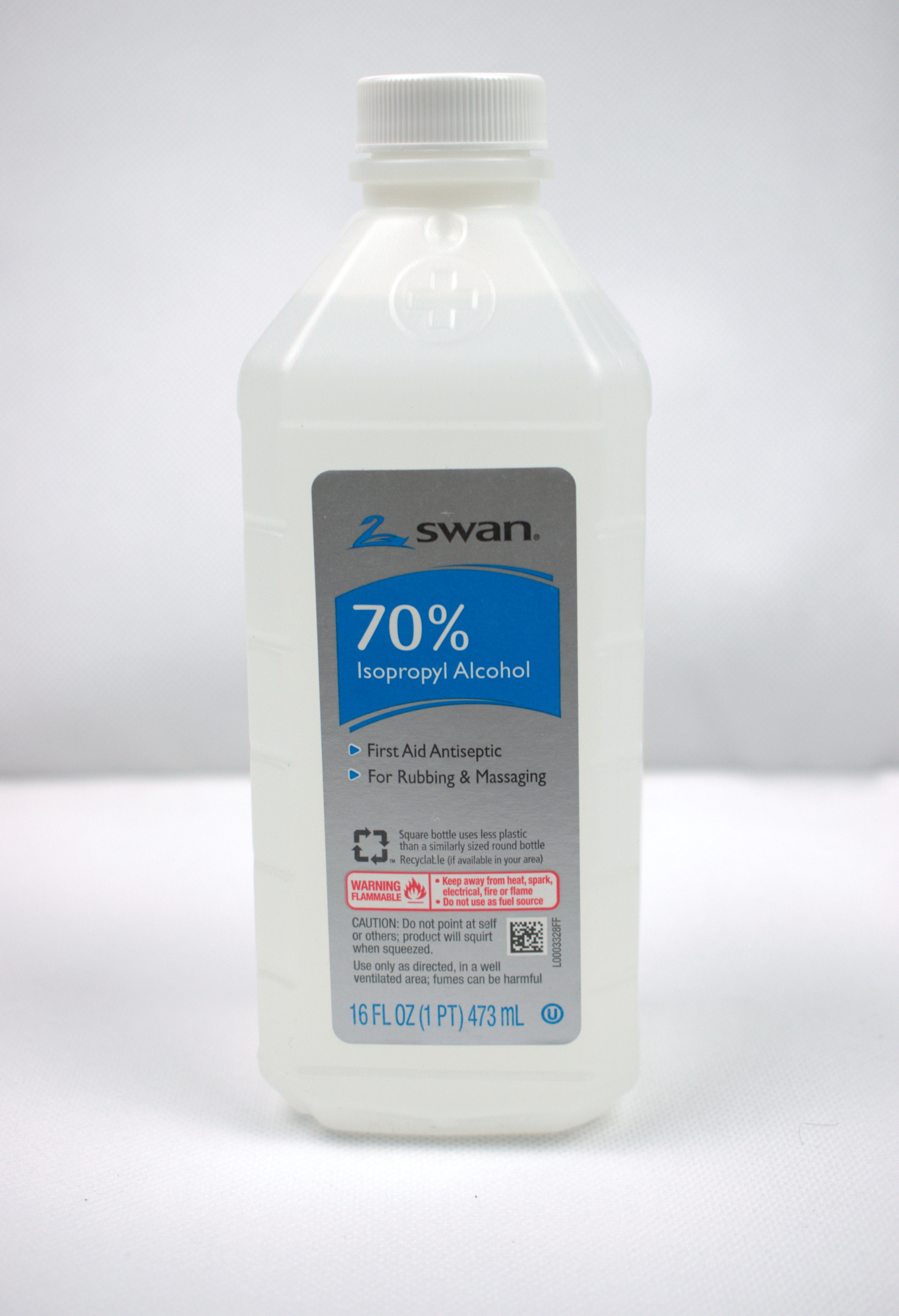 Swan 70% Isopropyl Alcohol 16 oz — Antiseptic & Disinfectant (Pack of 10)