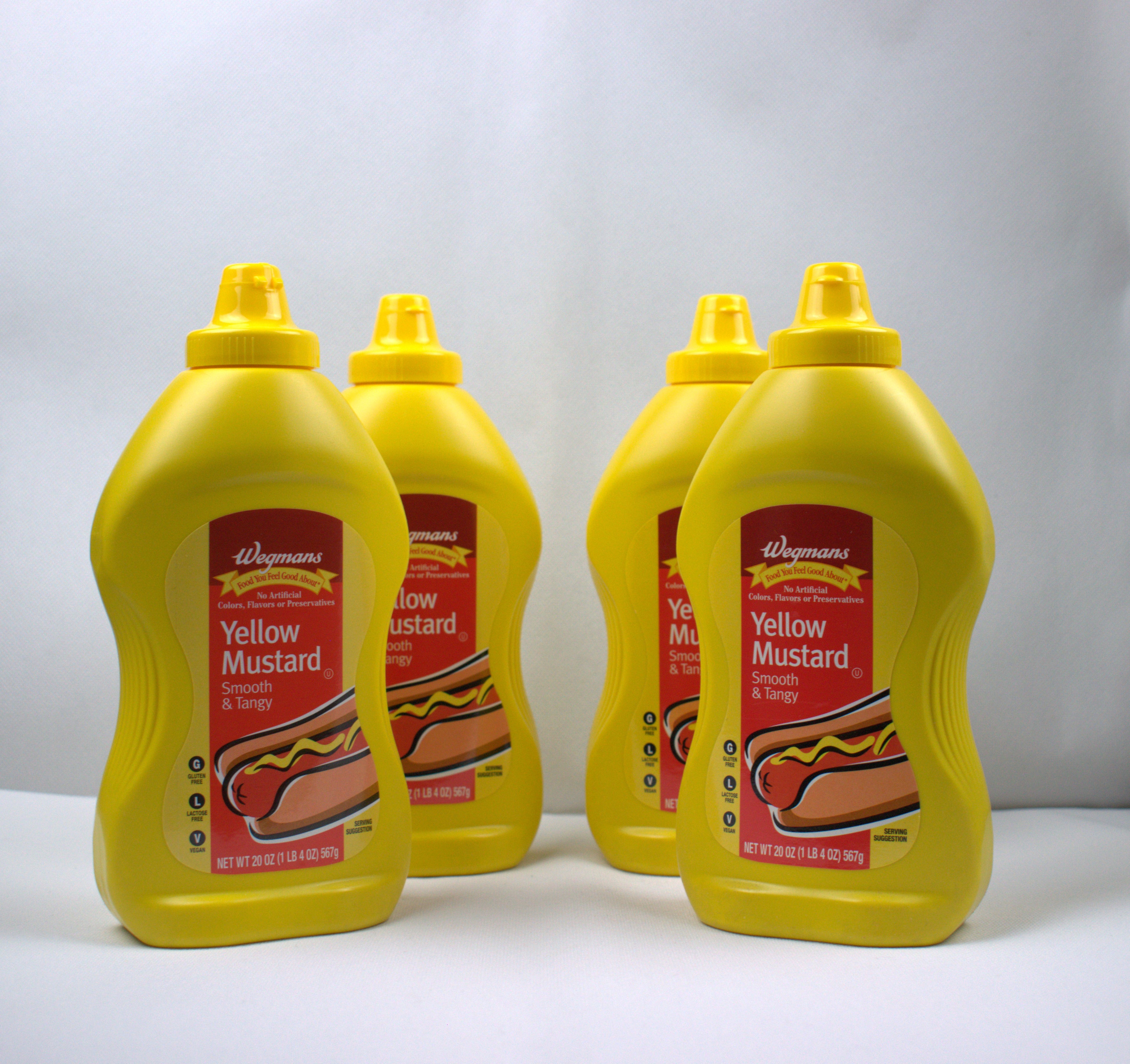 Wegmans Yellow Mustard, Smooth and Tangy 20 oz (Pack of 4)