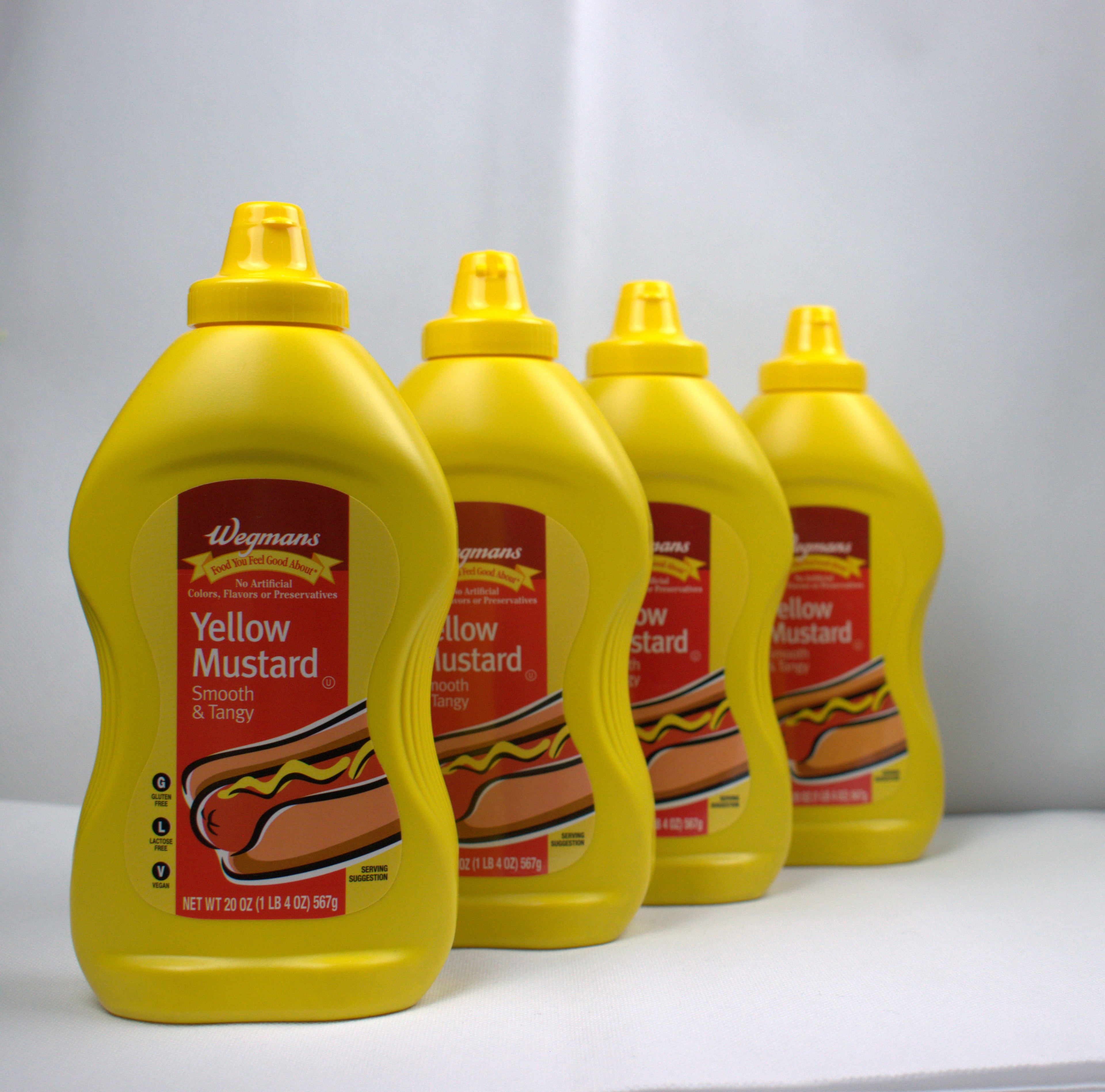 Wegmans Yellow Mustard, Smooth and Tangy 20 oz (Pack of 4)